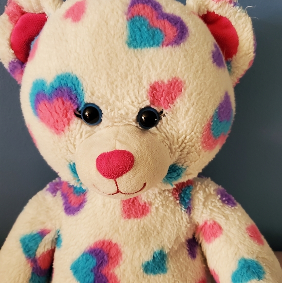 Build a Bear Workshop White Bear with Hearts - Picture 5 of 16